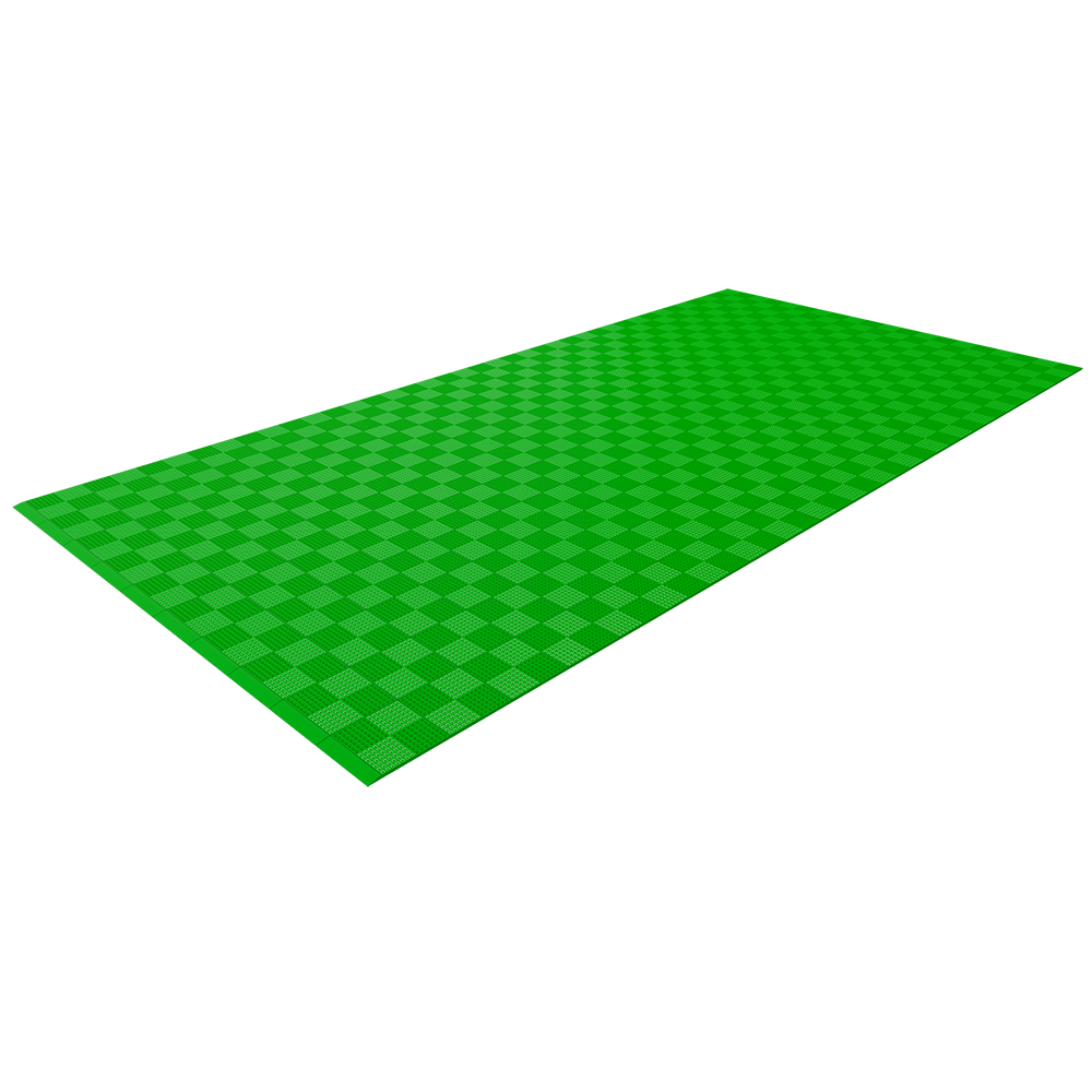 Single Colour - Full Garage Pack Kit of Upflor® Garage Flooring Pack Versodeck Single Garage - No LEDs Bright Green