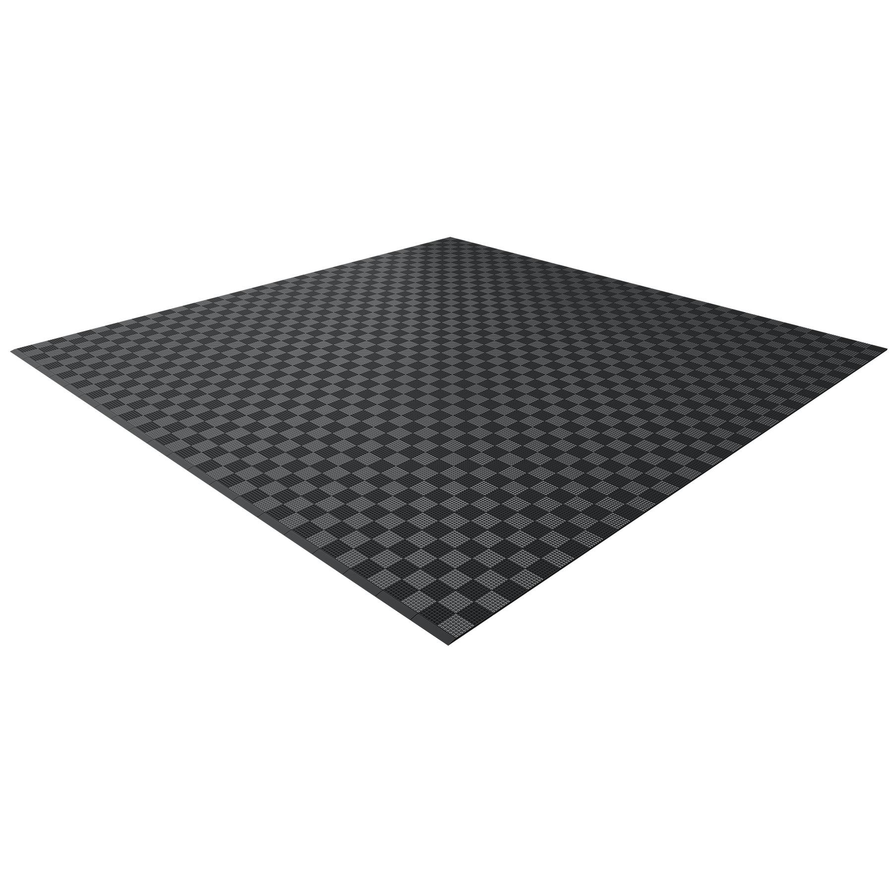 Single Colour - Full Garage Pack Kit of Upflor® Garage Flooring Pack Versodeck Double Garage - With LEDs Charcoal Black
