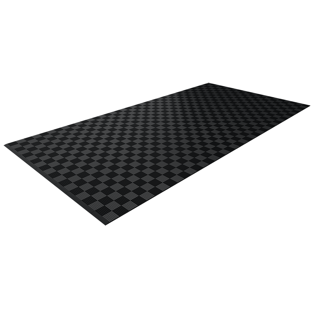 Single Colour - Full Garage Pack Kit of Upflor® Garage Flooring Pack Versodeck Single Garage - No LEDs Charcoal Black
