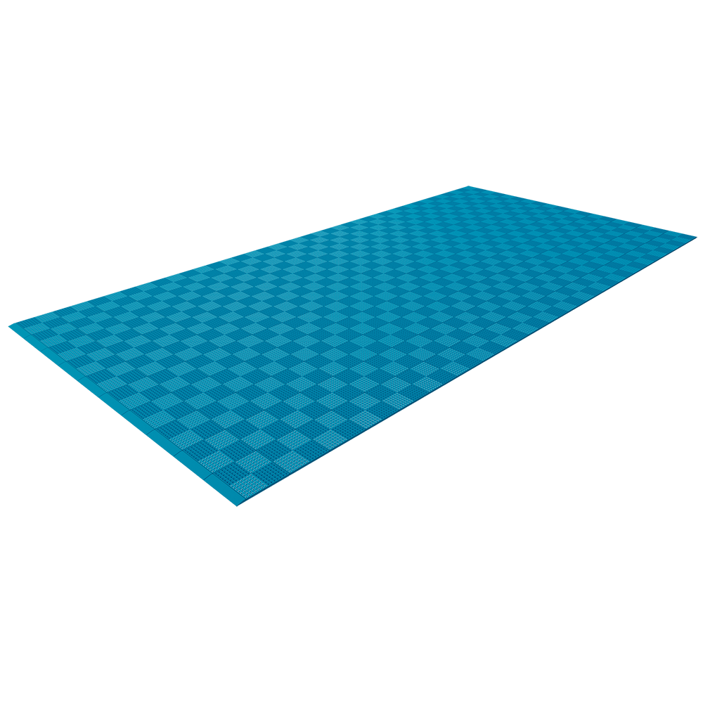 Single Colour - Full Garage Pack Kit of Upflor® Garage Flooring Pack Versodeck Single Garage - No LEDs Light Blue