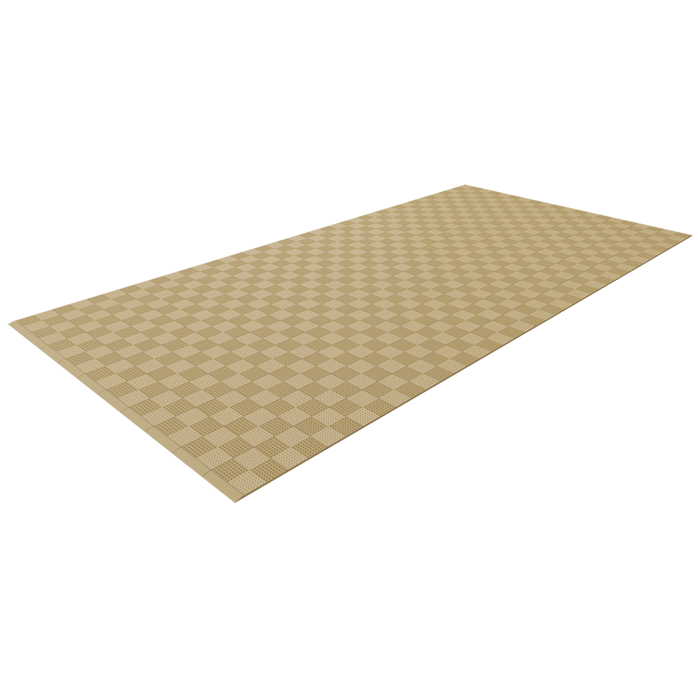 Single Colour - Full Garage Pack Kit of Upflor® Garage Flooring Pack Versodeck Single Garage - No LEDs Stone Beige