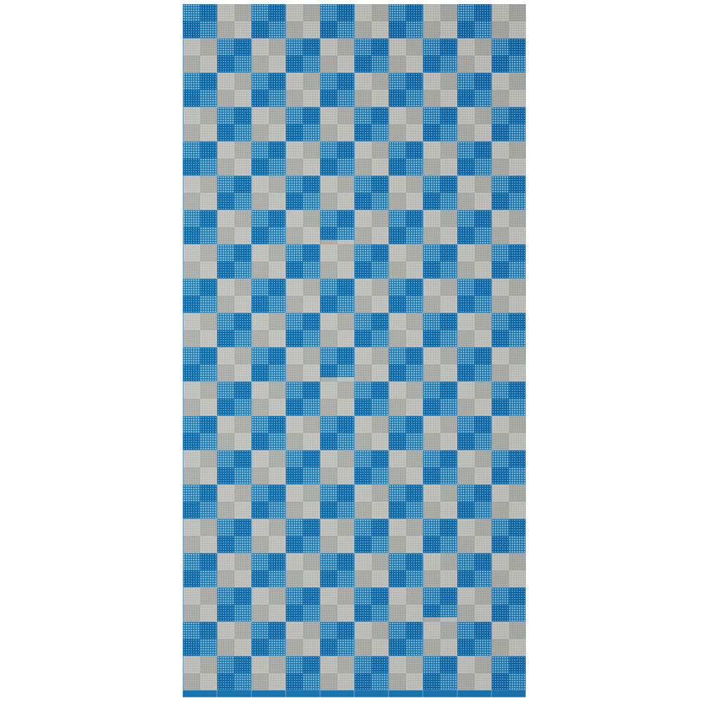 Mid Grey / Ocean Blue - Chequered Full Garage Pack Kit of Upflor®