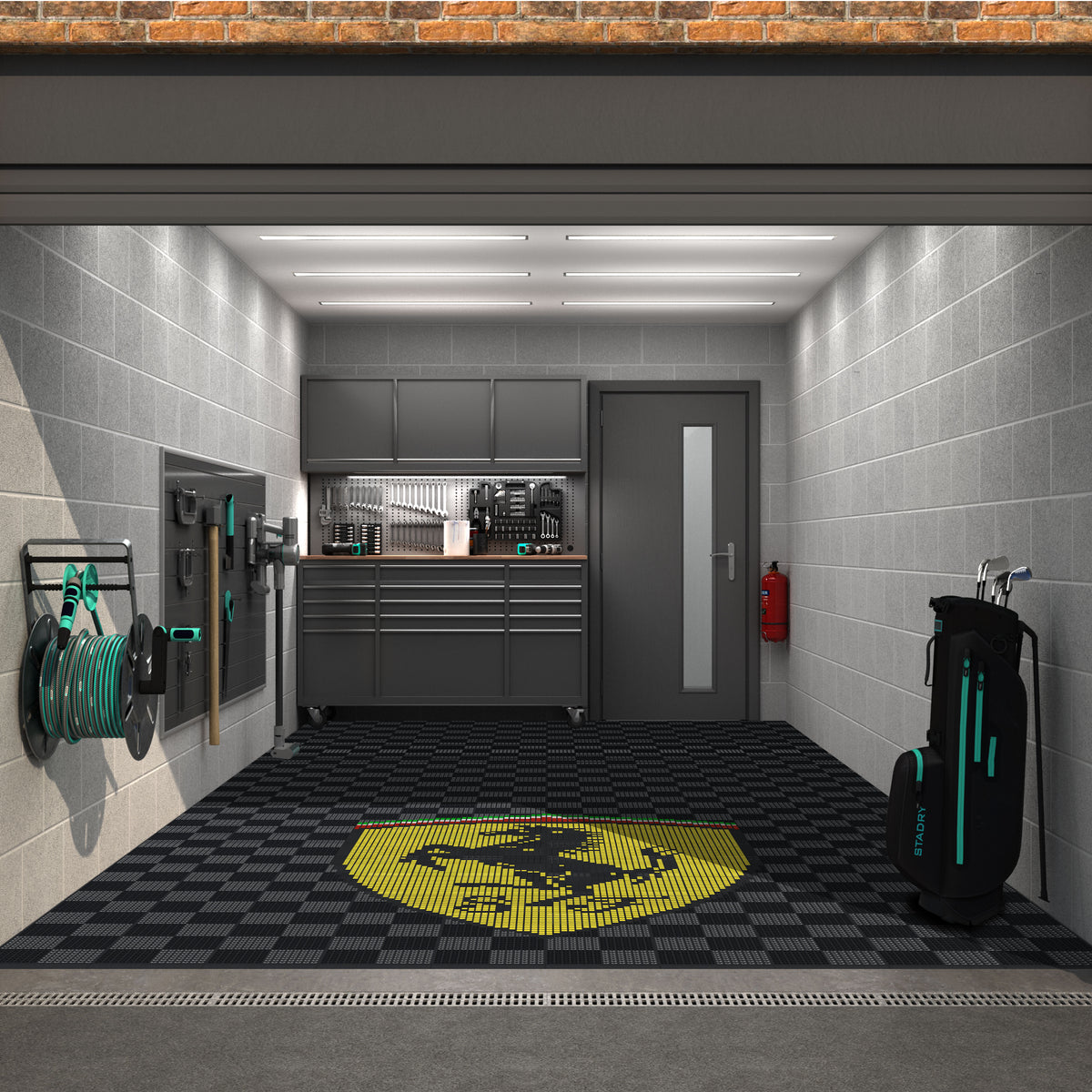Versodeck Upflor Mosaic Kit - Ferrari Shield - 5ft x 8ft